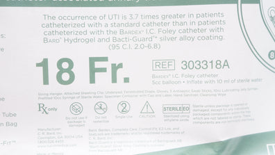 Bard 303318A Bardex I.C. Complete Care Infection Control Foley Cath. Tray 18Fr.